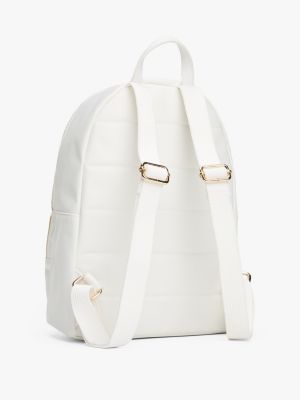 weiß corporate rucksack mit kuppel-design für damen - tommy hilfiger