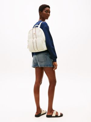 wit corporate dome-rugzak voor dames - tommy hilfiger