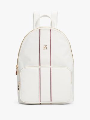 white corporate dome backpack for women tommy hilfiger