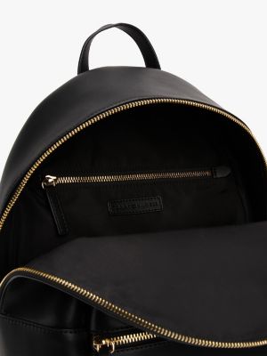 schwarz kuppelförmiger rucksack mit logomuster für damen - tommy hilfiger