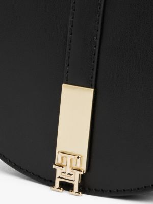 black heritage crossbody saddle bag for women tommy hilfiger