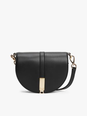 bolso saddle heritage con bandolera black de mujeres tommy hilfiger