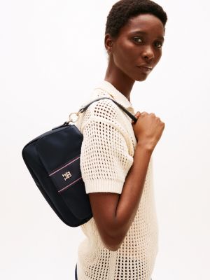 sac bandoulière porté épaule à monogramme th plusieurs couleurs pour femmes tommy hilfiger