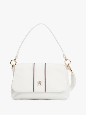 white crossbodytas met th-monogram voor dames - tommy hilfiger