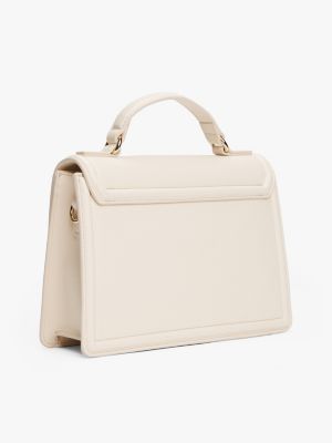 white turn lock crossbody satchel for women tommy hilfiger