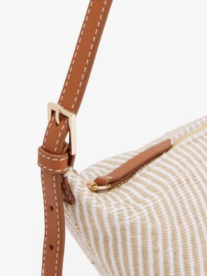 borsa in tela beige da donne tommy hilfiger