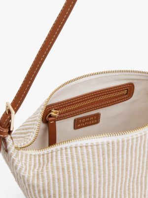 sac à bandoulière en toile beige pour femmes tommy hilfiger