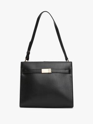 black heritage shoulder bag for women tommy hilfiger