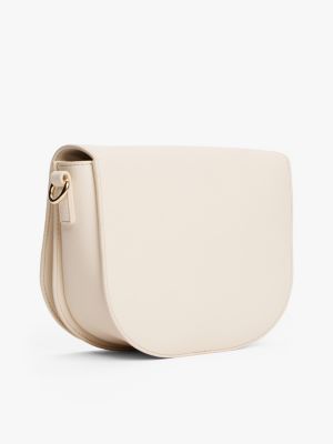 white logo strap crossbody saddle bag for women tommy hilfiger