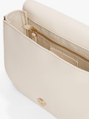 white logo strap crossbody saddle bag for women tommy hilfiger