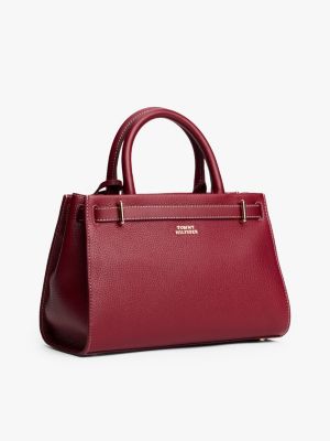 red the american icon leather tote bag for women tommy hilfiger