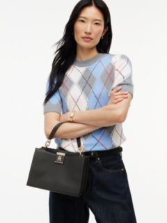 TH Monogram Crossbody Satchel — Black 2