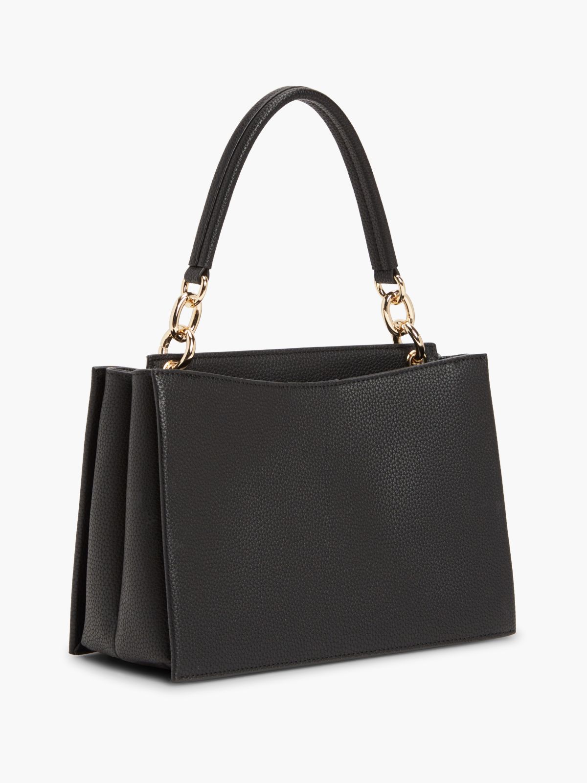 TH Monogram Crossbody Satchel — Black