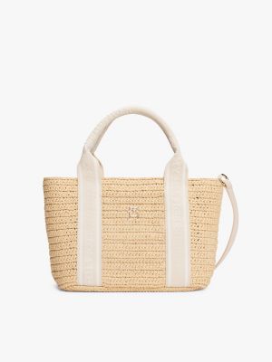 bolso tote mensajero de croché multi de mujeres tommy hilfiger