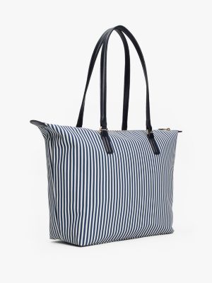 borsa tote in tela multicolore da donne tommy hilfiger