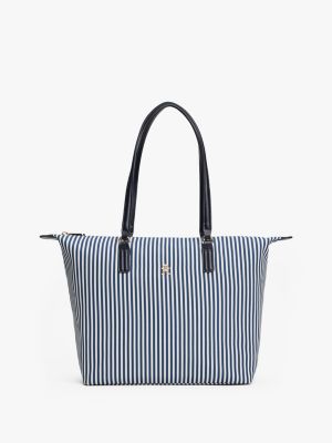 bolso tote de lona multi de mujeres tommy hilfiger