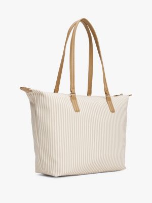 weiß canvas-tote-bag für damen - tommy hilfiger