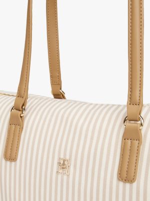 weiß canvas-tote-bag für damen - tommy hilfiger