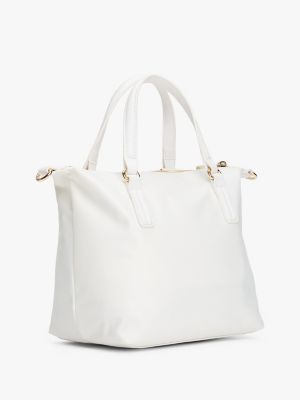 white corporate crossbody tote bag for women tommy hilfiger