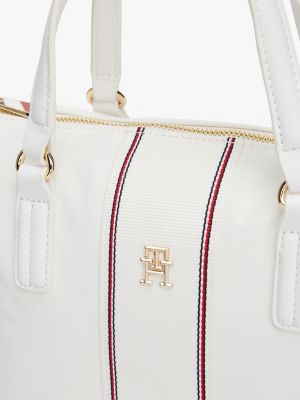 white corporate crossbody tote bag for women tommy hilfiger