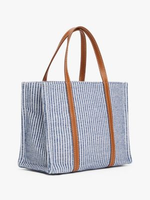 borsa da spiaggia con tracolla e monogramma multicolore da donne tommy hilfiger