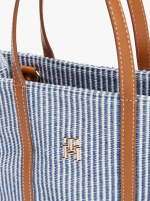 borsa da spiaggia con tracolla e monogramma multicolore da donne tommy hilfiger