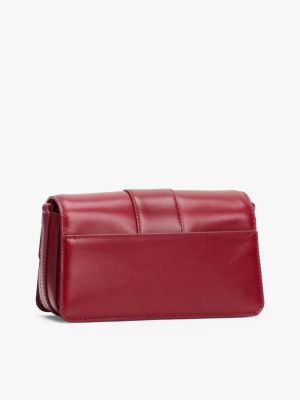 red heritage horsebit leather crossbody bag for women tommy hilfiger