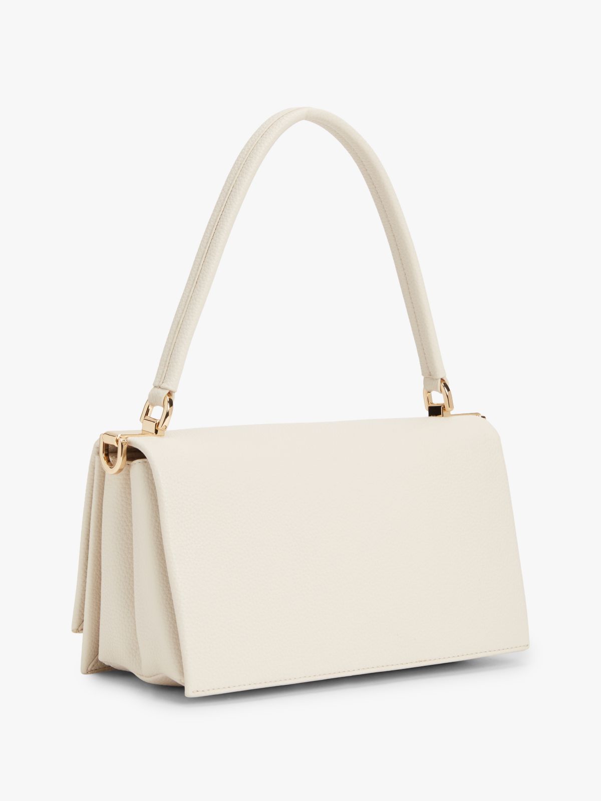 TH Monogram Flap Crossbody Bag — Beige