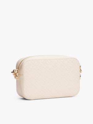 petit sac bandoulière à monogramme th blanc pour femmes tommy hilfiger