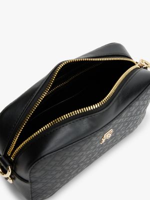 black th monogram camera bag for women tommy hilfiger