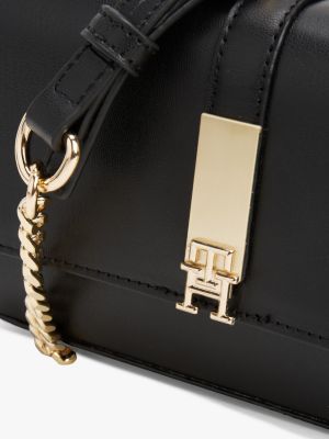 schwarz heritage crossbody-tasche mit kettenriemen für damen - tommy hilfiger