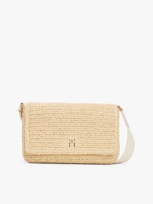 multi crossbody-basttasche für damen - tommy hilfiger