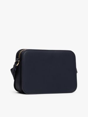 blauw crossbodytas met hilfiger monotype-band voor dames - tommy hilfiger