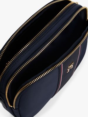 camera bag con monogramma th multicolore da donne tommy hilfiger