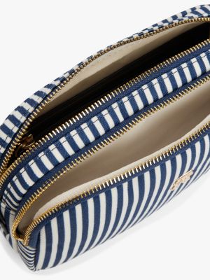 multi gestreifte crossbody-kameratasche für damen - tommy hilfiger