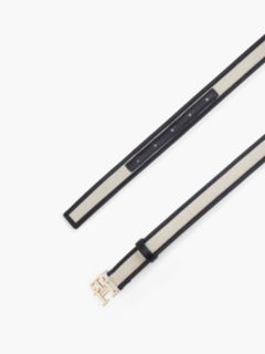 TH Monogram Canvas Leather Belt — Blue 2