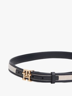 multi th monogram leather belt for women tommy hilfiger