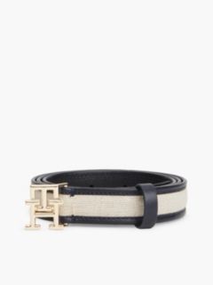 TH Monogram Canvas Leather Belt — Blue 4
