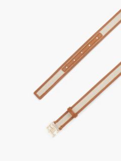 TH Monogram Canvas Leather Belt — Brown 2