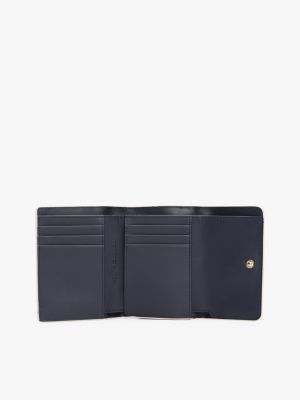 white th monogram trifold wallet for women tommy hilfiger