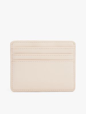 porte-cartes à monogramme th blanc pour femmes tommy hilfiger