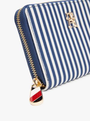 portefeuille zippé à rayures plusieurs couleurs pour femmes tommy hilfiger