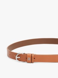 Essential TH Monogram Leather Belt — Brown 3