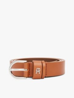 Essential TH Monogram Leather Belt — Brown 4