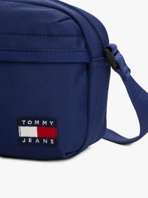 blue essential logo crossbody bag for women tommy jeans