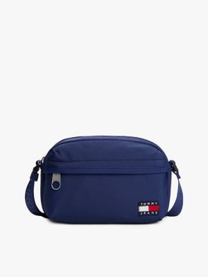 blue essential logo crossbody bag for women tommy jeans