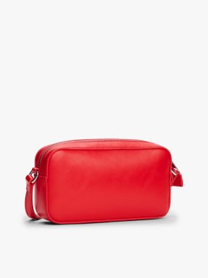 red essential convertible crossbody camera bag for women tommy jeans