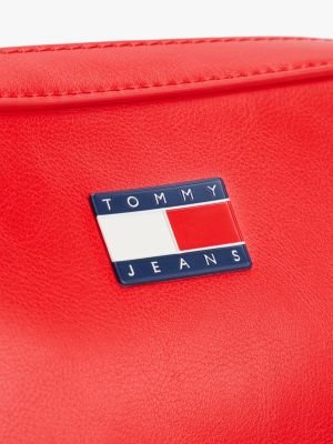 petit sac bandoulière essential convertible rouge pour femmes tommy jeans