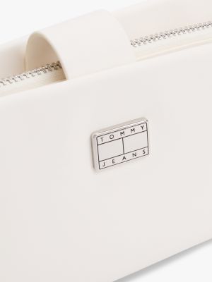 sac porté épaule à plaque logo blanc pour femmes tommy jeans