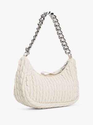 white iconic quilted shoulder bag for women tommy jeans